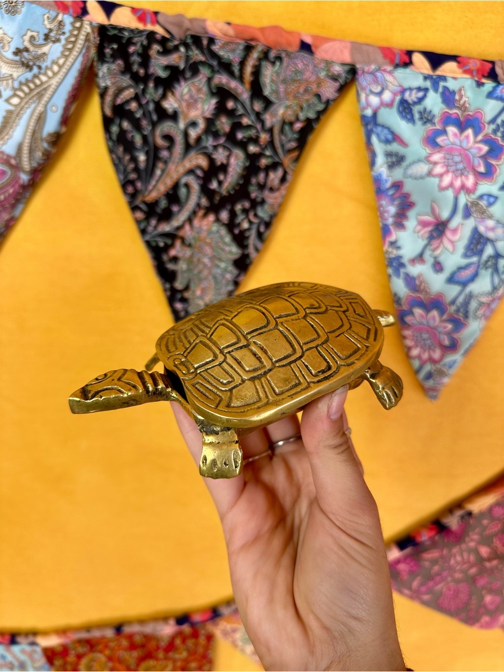 Brass Turtle Figurine Decorative Trinket